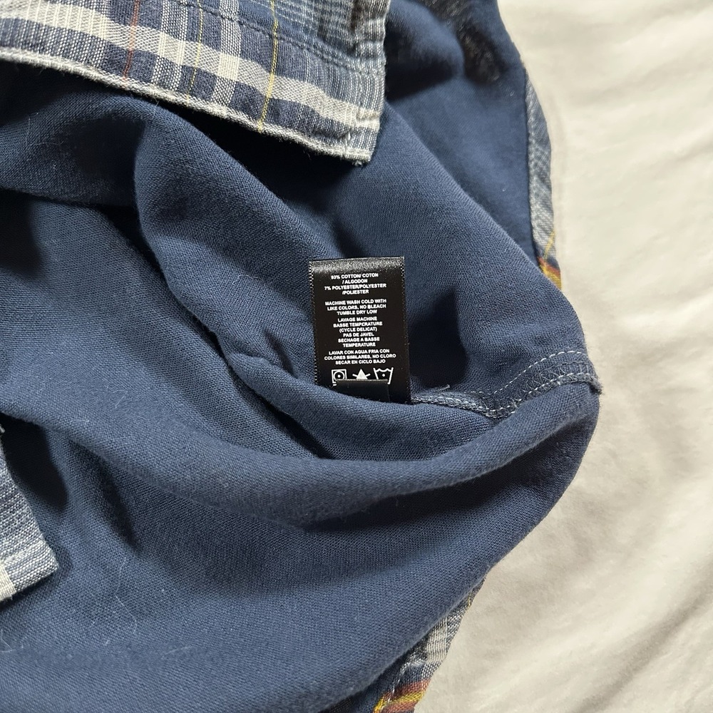 Kuhl The Law Flannel Men's Sz M Blue Plaid Flannel Long Sleeve Button Down Shirt - Picture 8 of 9